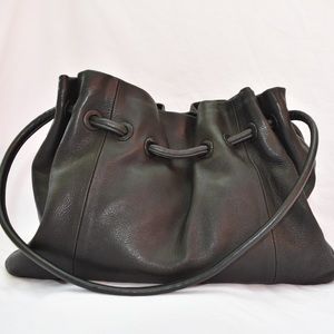 Worthington, vintage Black soft leather tote